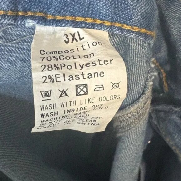 Denim Midi Skirt plus size 3XL Button-Front Women's Skirt - Picture 4 of 6